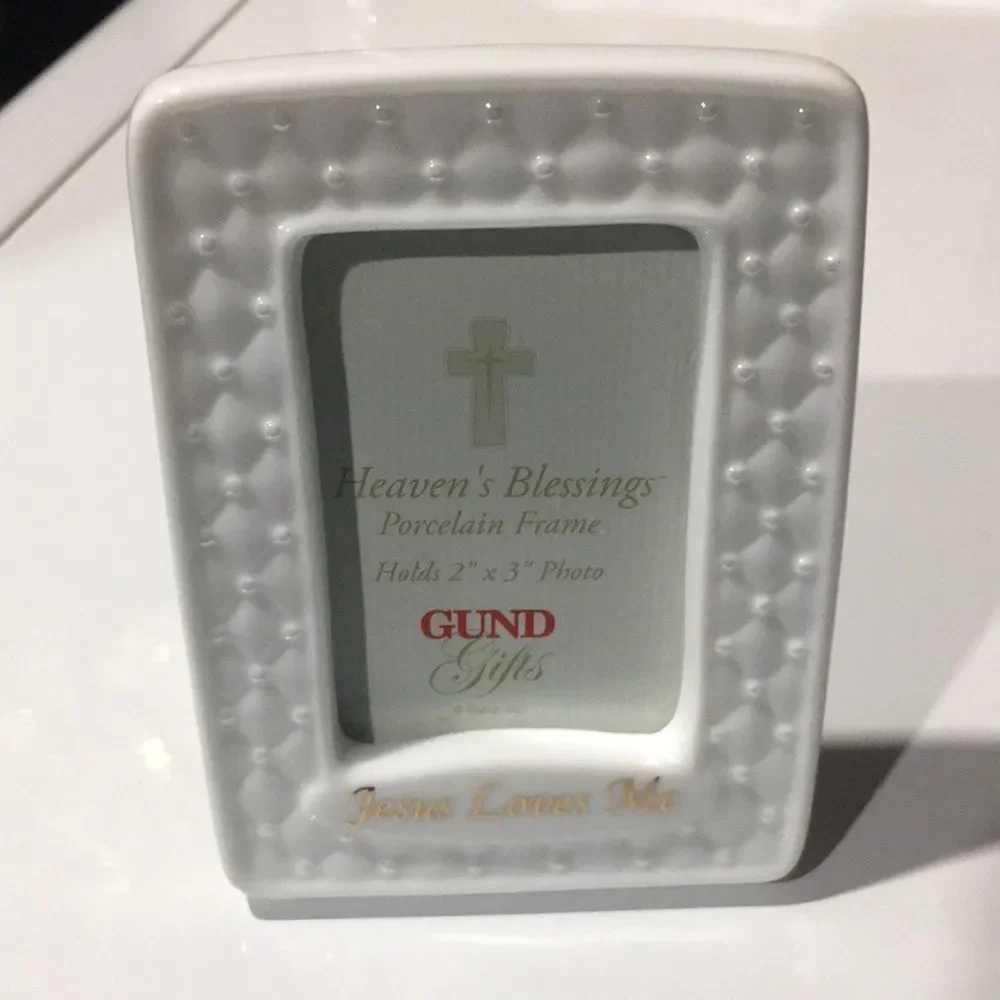 Jesus Loves Me Porcelain Photo Frame (2